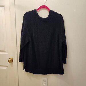 OLD NAVY Textured Pullover Tunic Sweater Color: Black Jack